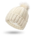 thumbnail image 1 of Gorro de punto de satén elástico sedoso con peinado protector popular europeo y americano, gorro de lana holgado y cálido para mujer, 1 of 6