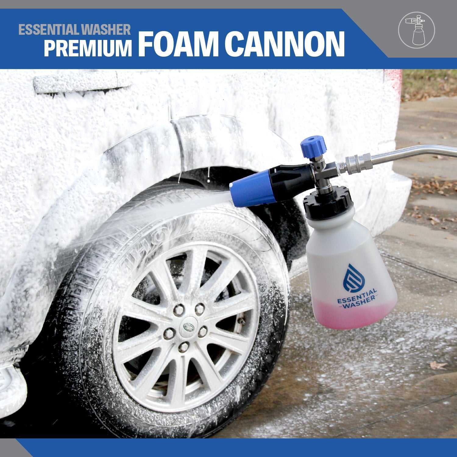 Pressure Washer 90 Degree Premium Foam Cannon with Stainless Steel QC Plug