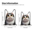 thumbnail image 2 of Gaeub Cute Cartoon Kitten Drawstring Backpack Bag Sport Gym Sackpack Heavy Duty String Backpack for Men Women-Small, 2 of 6