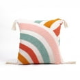thumbnail image 3 of STITCHNEST Rainbow Housse de Coussin Capitonnée avec Pompons 16 x 16 Pouces (Lot de 1), 3 of 5