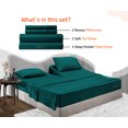 thumbnail image 2 of SGI Bedding Egyptian Cotton Top Split Sheet Set Solid Adjustable Bed 39" Split Head King 1000 TC 18" Deep Teal, 2 of 9