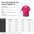 thumbnail image 5 of Fotbe Rose Red Glitter Camisa Estampada de Manga Corta para Hombre, Casual de Verano, Estilo Playero, Sin Arrugas-Small, 5 of 5