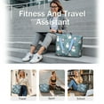 thumbnail image 5 of Tote Bag for Women - Blue Christmas Snowman Pattern Shoulder Bag - Large Utility Work Duffle Bag with Zipper Handbag for Travel, Work, Sprots, 5 of 5