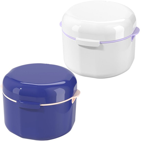 Caja para aparatos dentales invisibles, 2 unidades, con drenaje y almacenamiento portátil