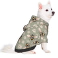 thumbnail image 2 of Goofa Bees And Chamomile Pattern Small Dog Sweater Hoodies Pet Grey Hooded Soft Fleece Sweatshirts with Pocket Fall Winter Puppy Cat Sweaters Warm Clothes-Medium, 2 of 8
