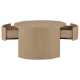 thumbnail image 4 of Bouclair Round Pale Oak Coffee Table, 4 of 6