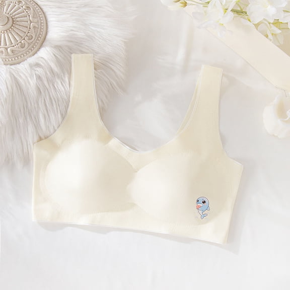 Girls Training Bra Teen Bras Everyday Big Kids Padded Bra 8-10 10-12 12-14 14-16 Adjustable Straps Beige 15-18 Years