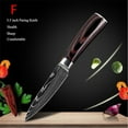 thumbnail image 2 of MDHAND 3.5 inch Kitchen Paring Knives Laser Damascus Pattern Chef Knife Sharp Cleaver Slicing Utility Knives Tool, 2 of 4