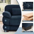thumbnail image 6 of FFH 76.4" Modular Sectional Cloud Couch, Modern Corduroy Loveseat, 2 Seater Sofa for Living Room, Blue, 6 of 14