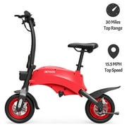 Jetson LX10 Electric Bicycle Ride On, 260 Lb. Weight Limit, Ages 12+, Red, 10 In., Wheel, 250-Watt Motor, Foldable, Head Light, Twist Throttle, Hand Brake, Top Speed: 15.5 MPH and 4 Hour Charge Time