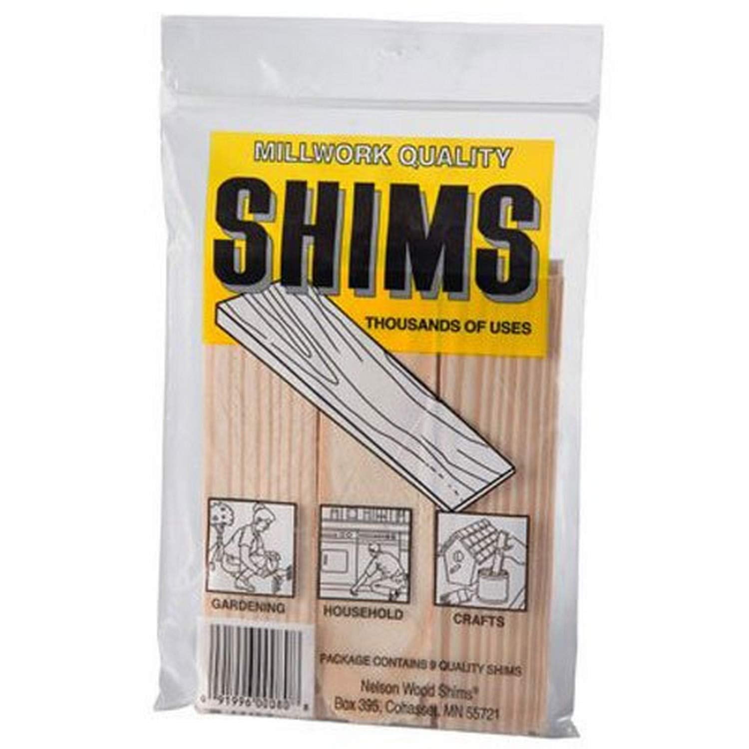 NELSON WOOD PINE SHIMS 120 SHIMS PER BOX GR8 FOR HEAVY ITEMS NW 120 PINE 