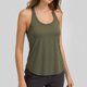 thumbnail image 4 of Camiseta deportiva holgada sin mangas para mujer - Camiseta de yoga y fitness con cuello redondo, color liso, 4 of 5