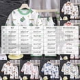 thumbnail image 3 of TOWED22 Fall Winter Toddler Baby Boy Outfit Dinosaur Embroidered Long Sleeve Sweatshirt Pullover Tops and Pants Set Size:6-12 M,Color:Green, 3 of 4