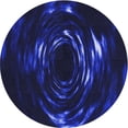 thumbnail image 1 of Ahgly Company Indoor Round Patterned Sapphire Blue Area Rugs, 4' Round, 1 of 6