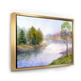 thumbnail image 4 of Trees On The Bank Of River 32 in x 24 in Framed Painting Canvas Art Print, by Designart, 4 of 5