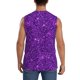 thumbnail image 4 of Fotbe Purple Glitter Men's Camiseta sin Mangas Estampada para Hombres, Playera Casual para Gimnasio, Entrenamiento, Playa-Medium, 4 of 7