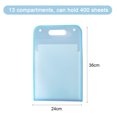 thumbnail image 2 of 1pcs expandable vertical poly accordion folder, upright backpack file Organizer file storage folder bag A4 - Blue, 2 of 5