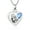 DarkBlue, variant on May Birthstone Heart with Feather Cremation Jewelry for Ashes Urn Necklace Lockets for Human Ashes Pet Ashes Holder