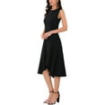 thumbnail image 4 of INSPIRE CHIC WOMLAYOUT Women's Tank Dress Sleeveless Ruffle Hem Cocktail Midi Dresses 2XL Black, 4 of 6