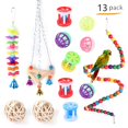 thumbnail image 1 of 10/13pcs Bird Toy Parrot Chew Toy Safe Swing Perch Stand For Budgies Parakeets, 1 of 1