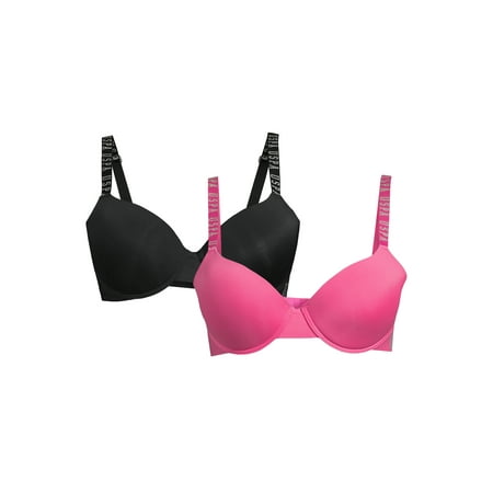 

U.S. Polo Assn. Women s Plus Size Tag-Free Laser Padded Bras 2-Pack