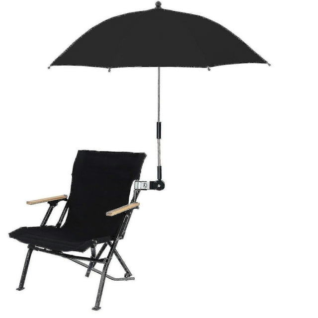 Silla sombrilla con abrazadera universal y clip, ajustable 360 grados.