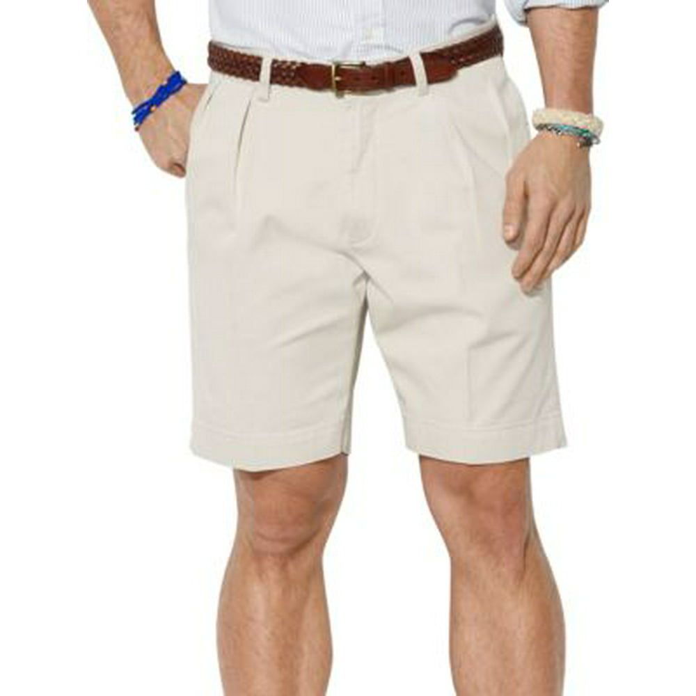 Polo Ralph Lauren - Classic-Fit Pleated 9 inch Chino Shorts - Walmart ...