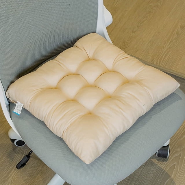 Nvzi Seat Cushion Garden Patio Home Kitchen Office Thicken Comfy Seat Cushion, Shallow Camel 18"x18"