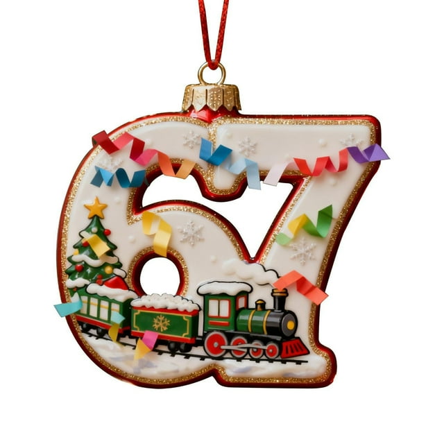 67 adornos navideños planos en 2D divertidos Six Seven Meme Decoración navideña Regalos para adolescentes y adultos amantes del humor