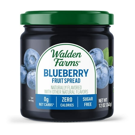 Walden Farms Calorie Free Fruit Jam & Jellies Flavors: Blueberry, Pack: 3 Jars