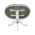 thumbnail image 3 of International Concepts 36" Wood Round Table With 12" Leaf in White/Heather Gray, 3 of 14