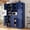 Blue, variant on Harper & Bright Designs Farmhouse Kitchen Pantry Cabinet with Hutch, Tall Kitchen Storage Cabinet with Pull-Out Side Cabinet, Freestanding Cupboard with Door Shelves and Drawer for Dining Room, Blue