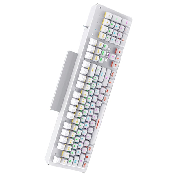 mecánico para juegos Carga inalámbrica 104 teclas, apariencia simple, blanco jinwen Teclado mecánico