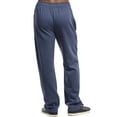 thumbnail image 3 of Men's Light Weight Fleece Open Bottom Sweatpants with Pockets, Navy-Marl S, 1 Pack, 3 of 4