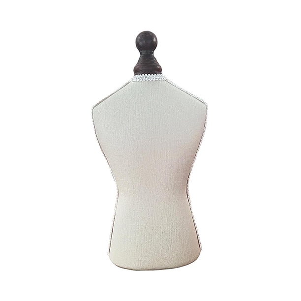 Soporte de busto para exhibición de collares, modelo con busto de exhibición de encaje, decoración de madera, maniquí Grace Girls, soporte de joyería