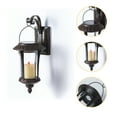 thumbnail image 5 of Solar Outdoor Wall Light - Neo-Classical Sconce - Dusk to Dawn Auto On - Rustic Brown Finish, 5 of 10