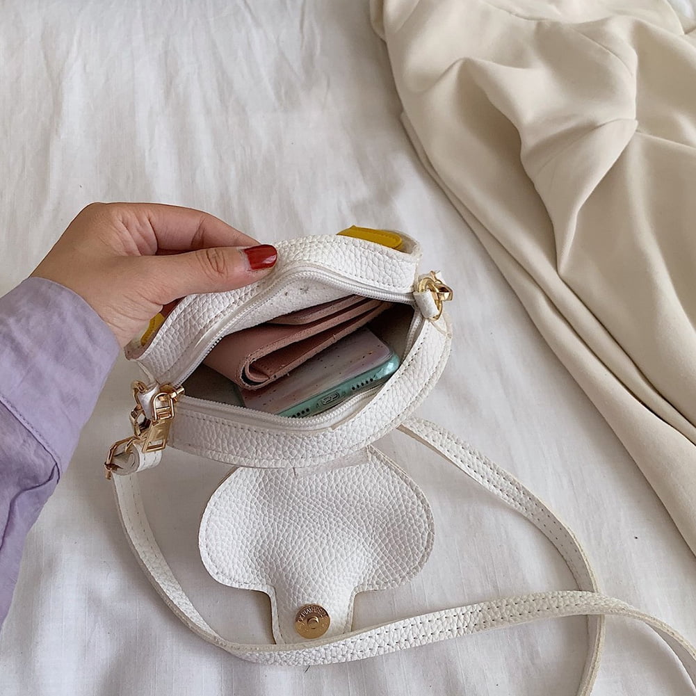 Women Duck Shape Patchwork PU Messenger Bag Casual Cartoon Small Handbags 