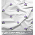 thumbnail image 1 of Soimoi Polyester Crepe Fabric Leaves & Floral Block Printed Fabric 1 Yard 52 Inch Wide, 1 of 3