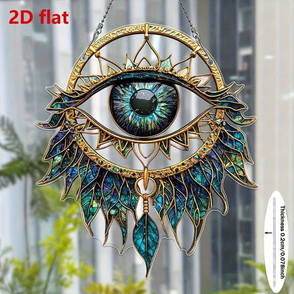 1PcEvil Eyes Hanging Decoration Hanging Pendant Wind Chime Suncatcher Home Window Ornament Garden Decor Car Interior Decoration