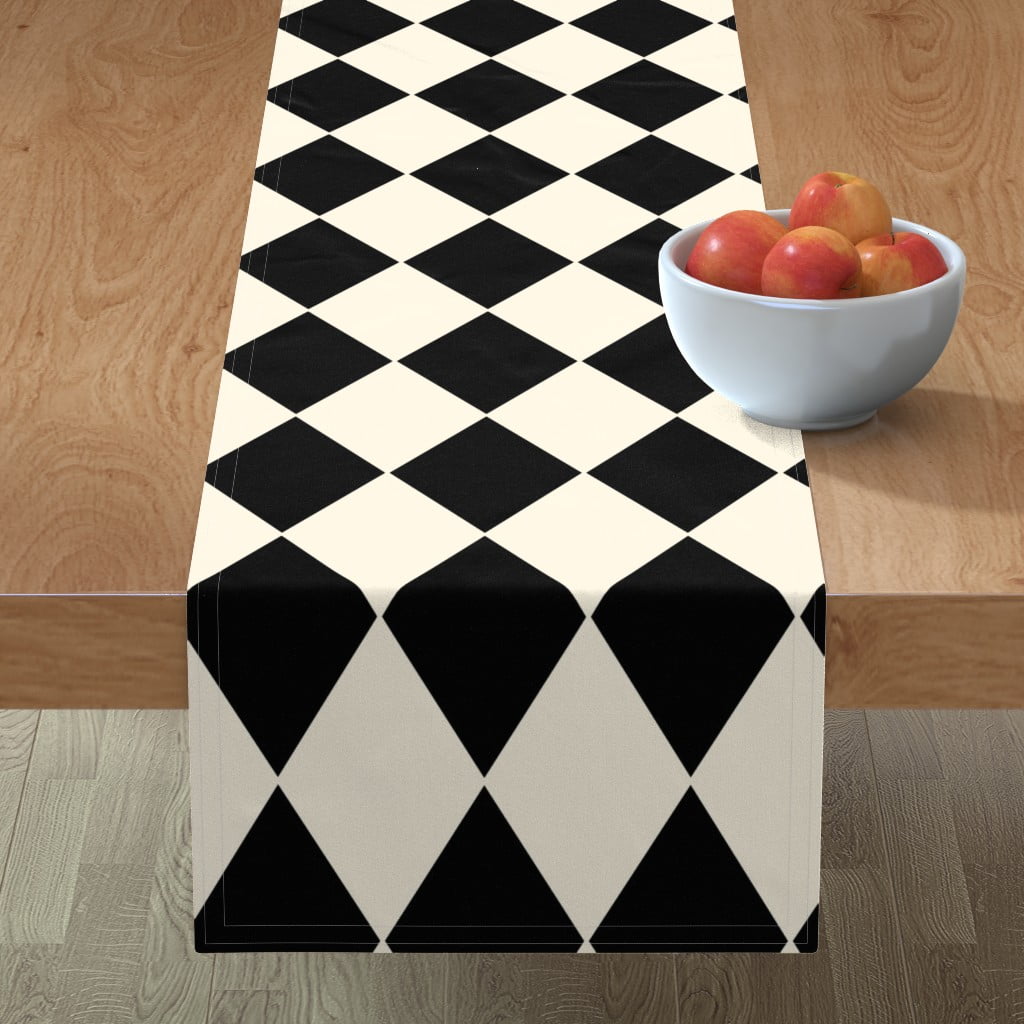 Table Runner Mid Century Modern Waves Farmhouse Geometric Sateen LP Table Runner Mid Century Modern Waves Farmhouse Geometric Sateen LP