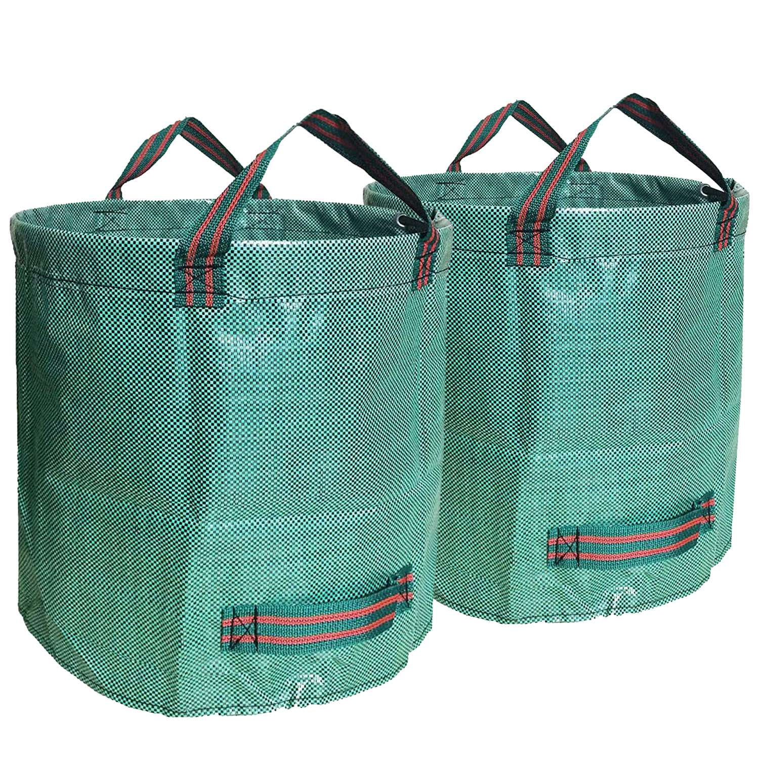 2Pcs 132 Gallons Garden Bag Lawn and Leaf Bags Reusable Yard with Dual Handles 