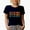 Navy Blue, variant on Let's Go Girls, Quote to Perk Up Your Friends, Groovy Retro Wavy Text Merch Gift, Navy Blue T-Shirt, Small