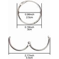 thumbnail image 2 of shiyou-100 Pieces Book Binder Rings, 30mm Multipurpose Book Rings Metal Loose Leaf Rings for Books Ring Binders Ring Index Cards and Craft Rings, 2 of 4