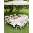 thumbnail image 3 of Outdoor Tablecloth with Umbrella Hole and Zipper, Christmas Snowflakes Rectangle Table Cloth 60x102 Inch Waterproof Tablecloth, Winter Poinsettia Xmas Balls Floral Leaf Picnic Table Cover for Patio, 3 of 7