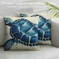thumbnail image 3 of PIKWEEK  Beach Room Decor Pillow Covers Nautical Coastal Sea Turtle Throw Pillowcase Blue Beige Square Pillow Covers for Living Room Car Outdoor, 3 of 5