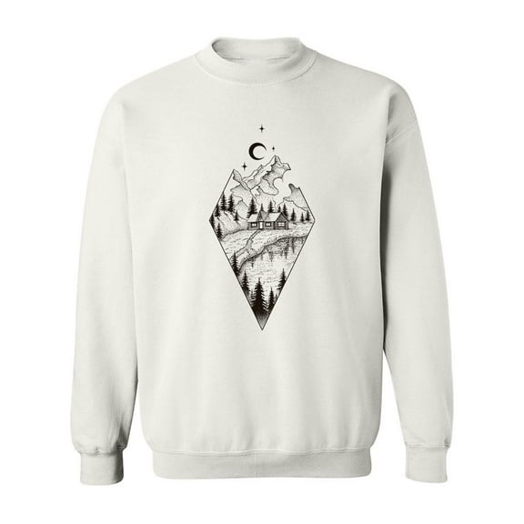 Mountains Landscape Sketch. Sweatshirt Men -Image by Shutterstock, Male Medium
