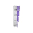 thumbnail image 2 of AdirOffice - Locker - 4 doors - 4 hooks - solid steel - purple (pack of 4), 2 of 2