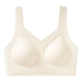 thumbnail image 3 of XIYON Bras For Women Lace Seamless Push Up Bra Non Padded Breathable Fixed Cup Vest Style Underwire Daily Comfort Soft Comfort, 3 of 6