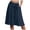 Dark Blue, variant on Women's A Line Pockets Skirt High Waist Flared Midi Skirts