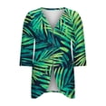thumbnail image 6 of DeHolifer Cardigan for Women Kimono Beach Cover Up Floral Summer Tops Loose Capes Green XL, 6 of 7
